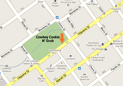 Map to Cowboy Cookies